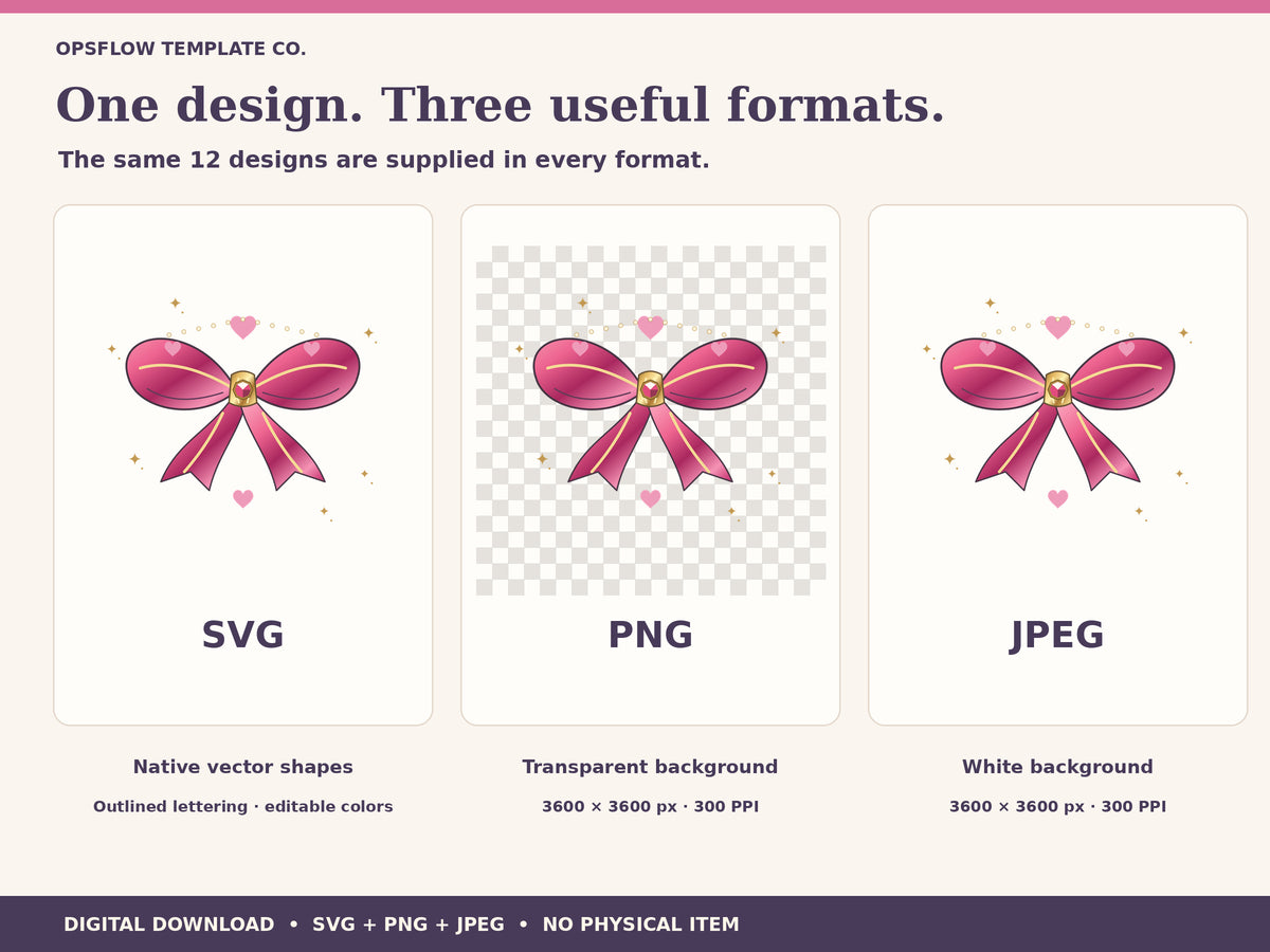 Actual same design as native SVG, transparent PNG and white-background JPEG;3600 pixels at300 PPI.