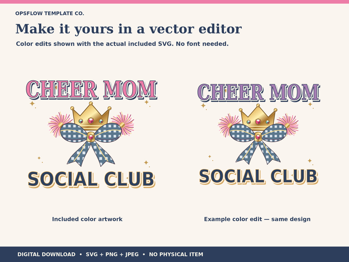 Actual vector color-edit example;outlined type needs no font and wording is not live text.