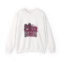 Cheer Mom Sweatshirt, Pink Bow Crystal-Effect Print, Gildan 18000 Unisex Crewneck, Cheerleading Gift