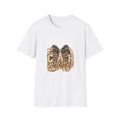 Cheer Coach Shirt, Coach Energy Gold Bow Graphic, Unisex Softstyle Tee, Printed Metallic-Look Gift