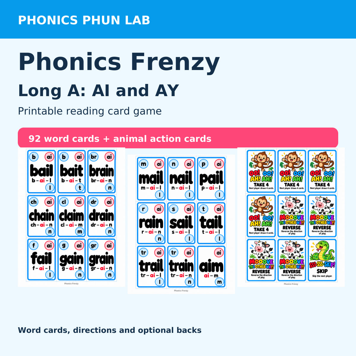AI AY Cover — included Phonics Frenzy printable game preview