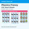 CVC Cover — included Phonics Frenzy printable game preview