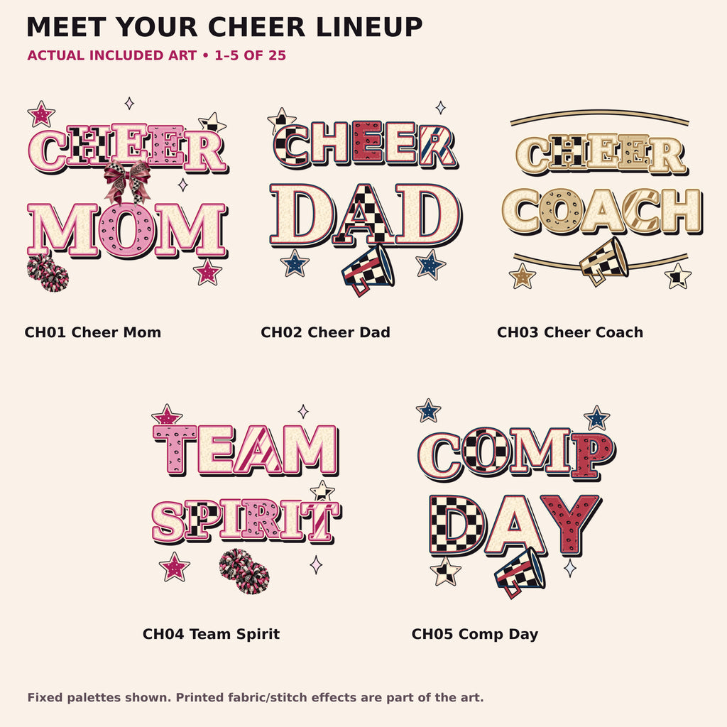 Design Index 1 — actual Cheer 225 PNG collection preview