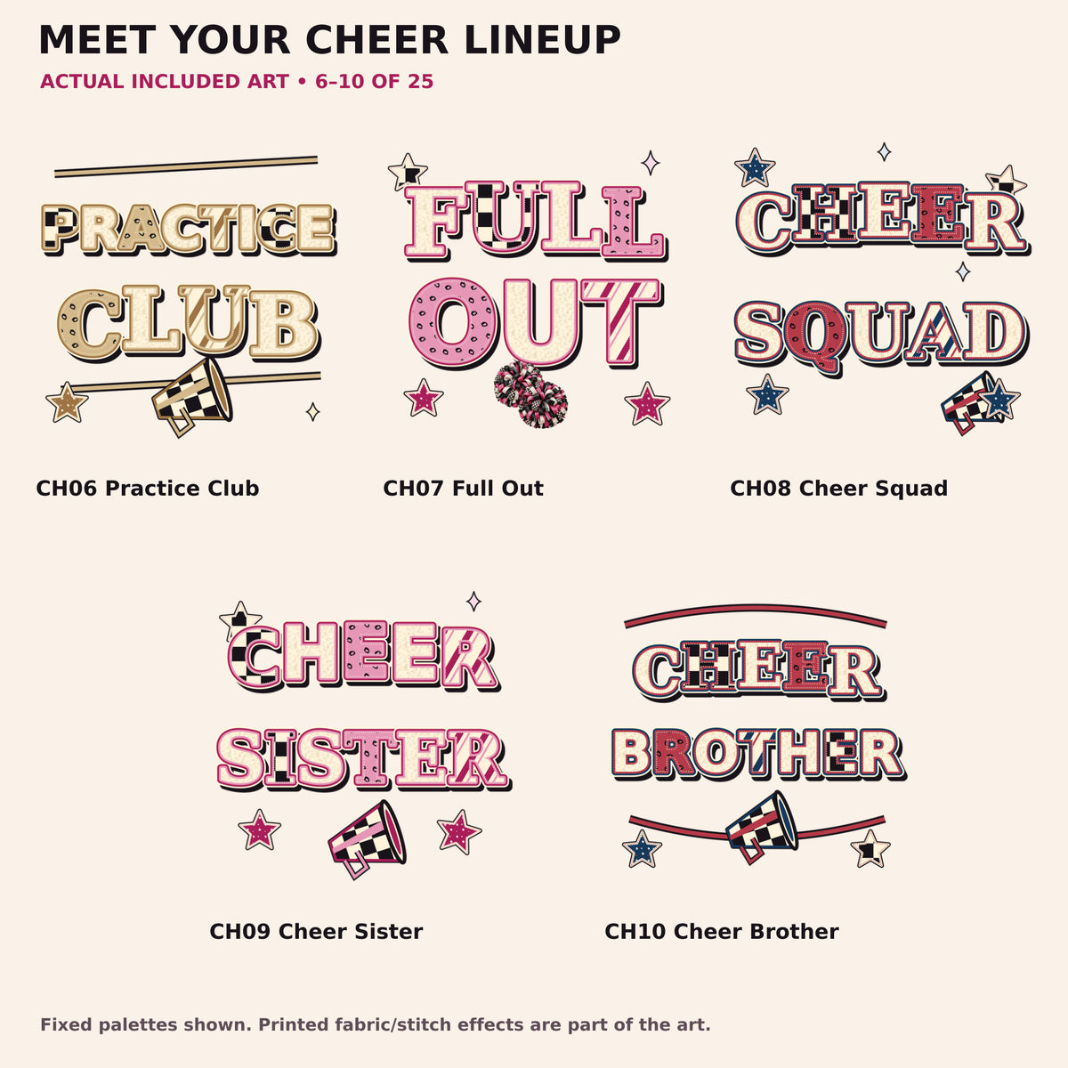 Design Index 2 — actual Cheer 225 PNG collection preview