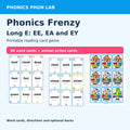 EE EA EY Cover — included Phonics Frenzy printable game preview