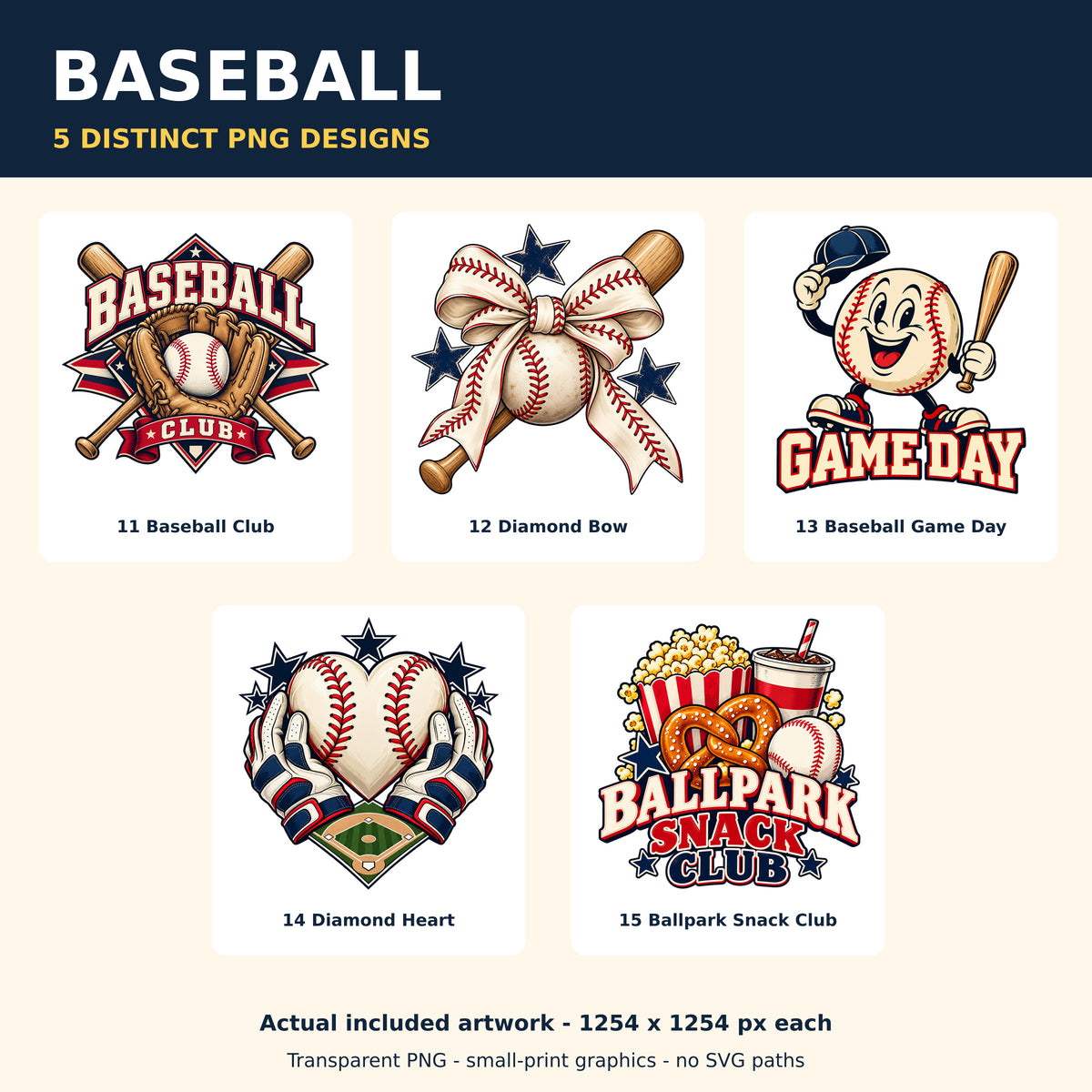 Baseball — mixed seasonal and sports PNG collection preview