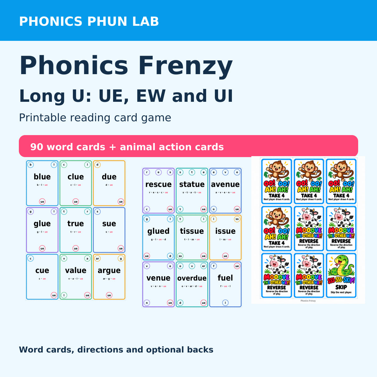 UE EW UI Cover — included Phonics Frenzy printable game preview