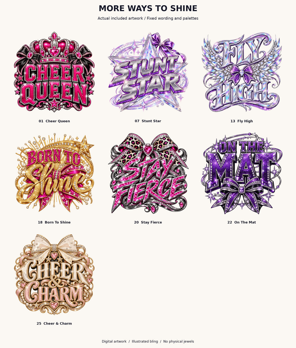 Additional athlete and cheer-spirit designs