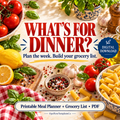 Weekly Meal Planner and Grocery List Kit