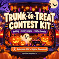 Trunk-or-Treat Contest Organizer, Voting Kit, Entry Signs, Tally Sheets (PDF)