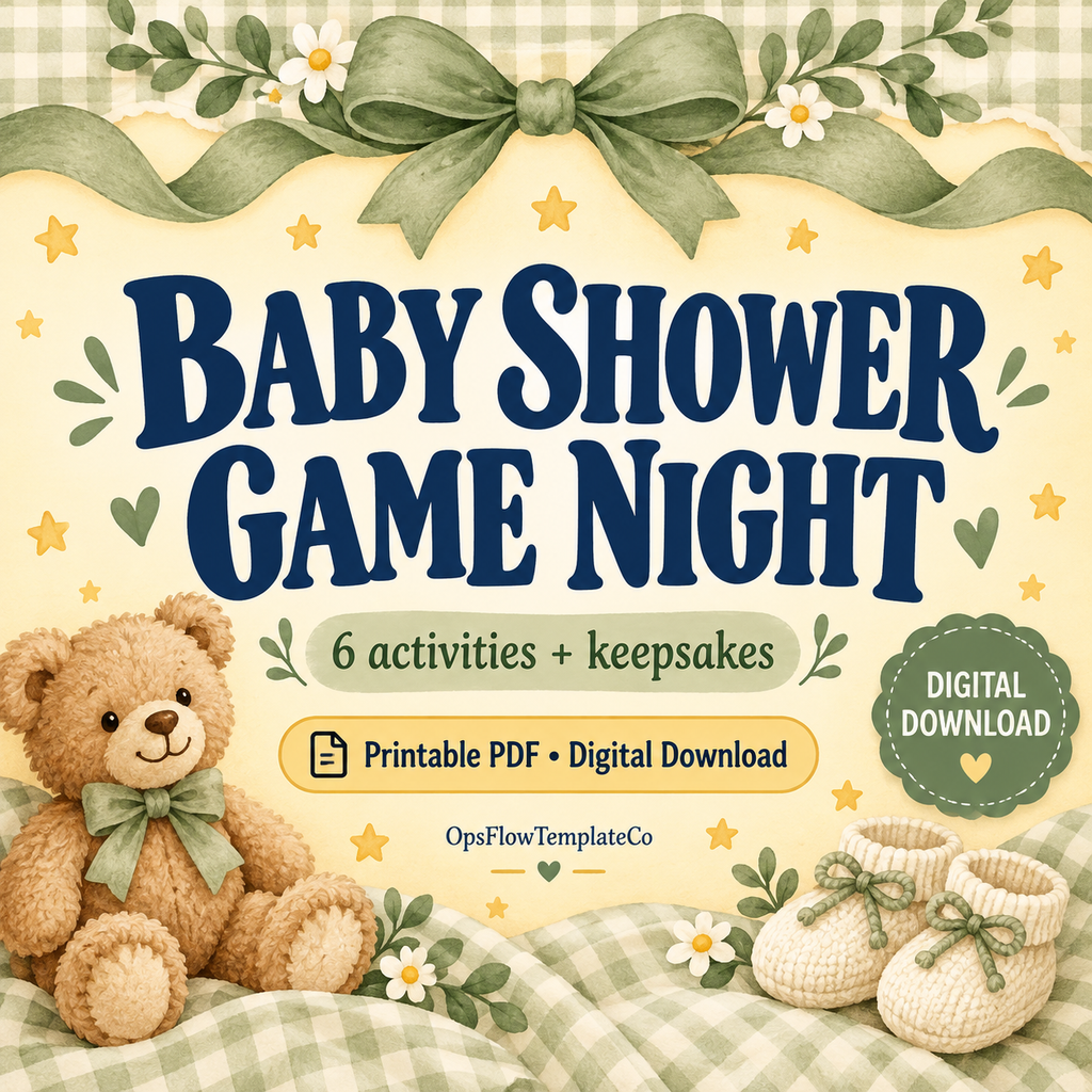 Baby Shower Game Night Host Kit