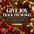 Christmas Gift Budget Tracker Spreadsheet, Holiday Shopping Planner, Gift List, Excel + Printable PDF