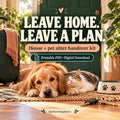 House and Pet Sitter Instructions Printable: Handover Kit, Visit Log and Return Checklist