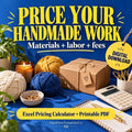 Handmade Pricing Calculator Spreadsheet, Batch Cost and Channel Price Comparison, Excel and Printable PDF