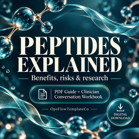 Peptide Guide PDF: GLP-1 Comparisons, Benefits, Risks and Research Explained + Clinician Conversation Workbook