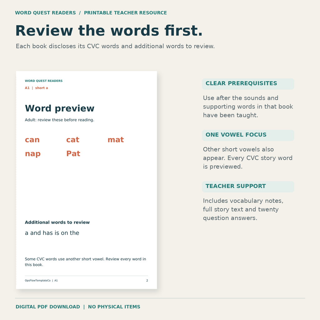 Actual product preview Word Previews.